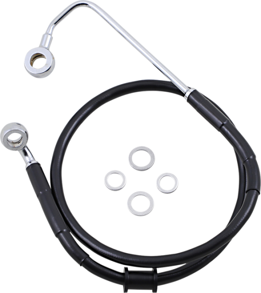 Stainless Steel Brake Line Kit Black, Vinyl Coated, 1, nordicamoto.ro