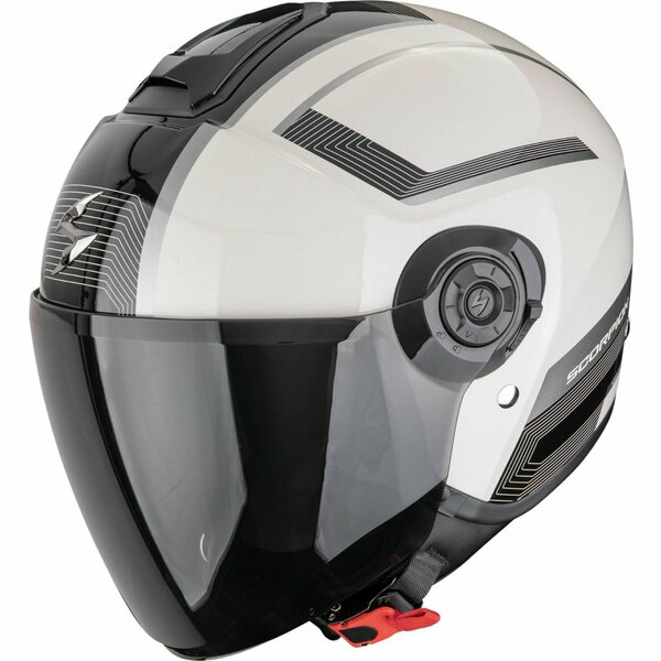 Casca open face/jet SCORPION EXO CITY II COSMOS S Rosu/Argintiu, 36, nordicamoto.ro