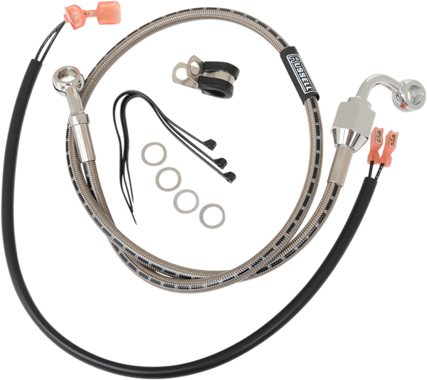 Stock-length Rear Brake Line Silver Standard, 1, nordicamoto.ro