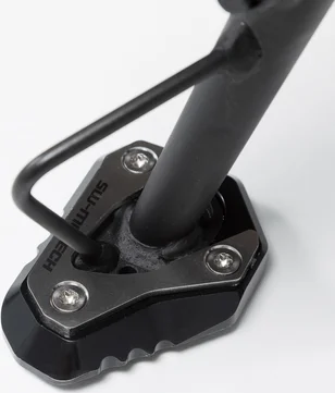 Extensie pentru piciorul suportului lateral, negru, argintiu, 1, nordicamoto.ro