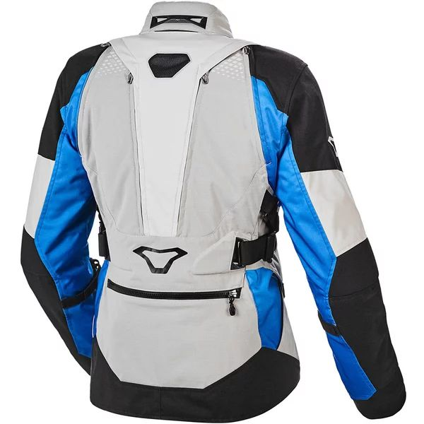 Geaca dama textil impermeabila touring/adventure MACNA FUSOR XS Negru/Gri/Albastru, 2, nordicamoto.ro