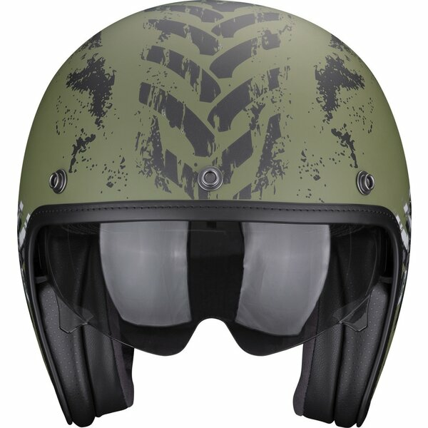 Casca open face SCORPION BELFAST EVO NEVADA Verde/Argintiu M, 4, nordicamoto.ro