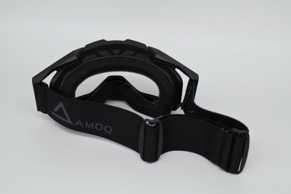 AMOQ Youth Snow Goggles Black-Grey, clear lens-0