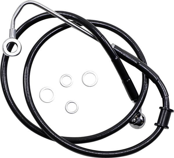 Extended Length Stainless Steel Brake Line Black, Vinyl Coated Oversize [+203 mm (8'')], 1, nordicamoto.ro