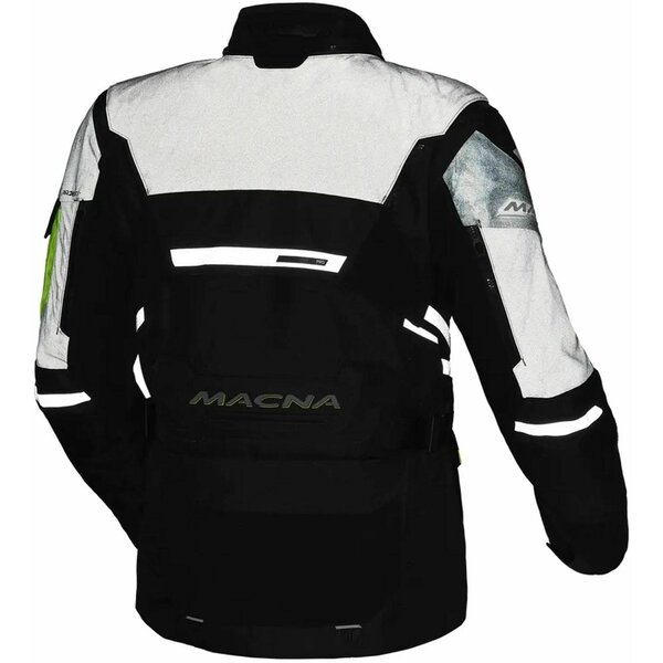 Geaca textil impermeabila touring/adventure MACNA FLEXODUS Night Eye™ S Negru Night Eye/Galben fluo, 6, nordicamoto.ro