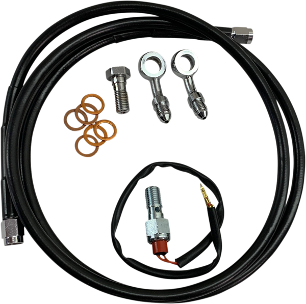Extended Rear Brake Line Installation Kit Black, 1, nordicamoto.ro