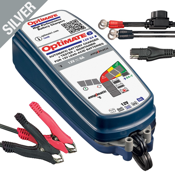 Optimate 6 Select Battery Charger/power Supply Silver, 2, nordicamoto.ro