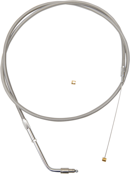 Stainless Braided Handlebar Throttle Cable Silver Standard, 1, nordicamoto.ro