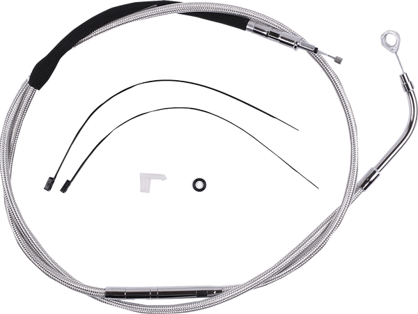 High-efficiency Polished Stainless Clutch Cable Silver, 1, nordicamoto.ro