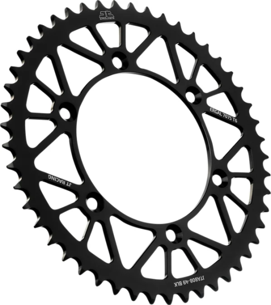 JT SPROCKETS Racelite Aluminum Rear Sprocket Silver, 1, nordicamoto.ro