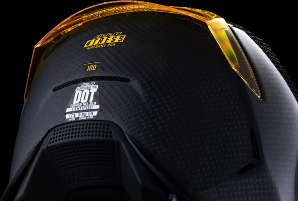 ICON Airframe Pro Carbon 4tress Helmet Yellow, 9, nordicamoto.ro