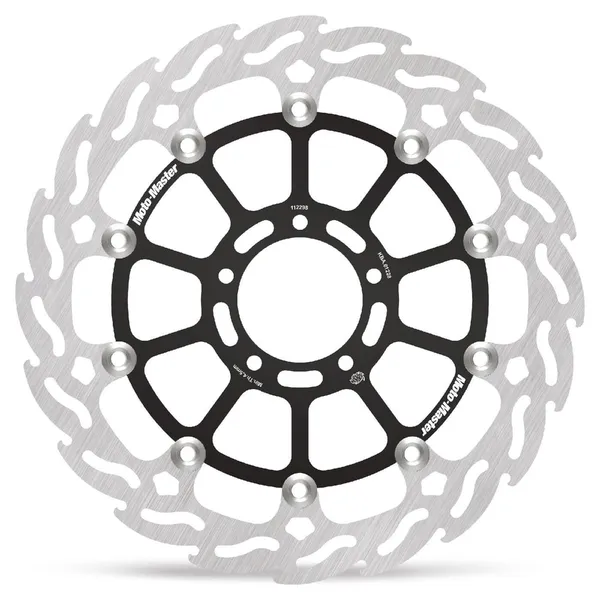 Flame Series Floating Rotor Black, Silver-1