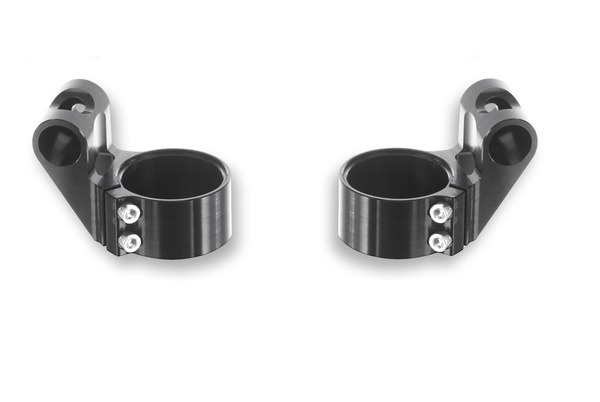 Clip-on Comfort Clamp Aluminium Ø 45mm Black Black, 2, nordicamoto.ro