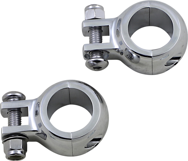 1-1/4(r) Clamp-on Peg Mounts Silver, 2, nordicamoto.ro