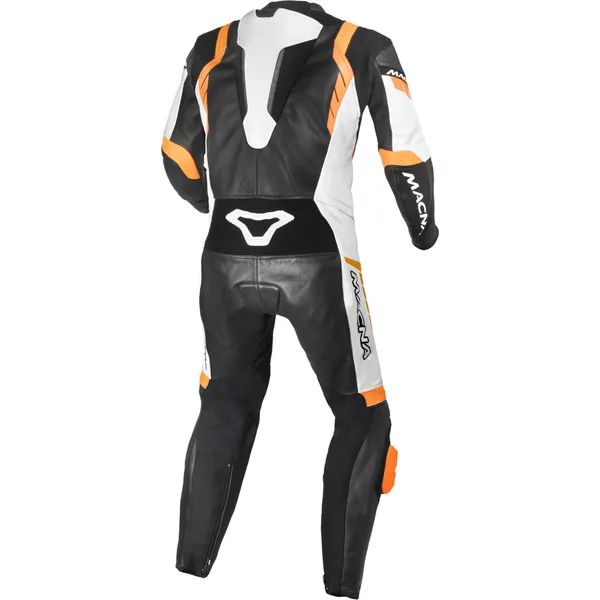 Combinezon de piele 1 piesa MACNA VARSHALL 52 Negru/Portocaliu/Alb, 6, nordicamoto.ro