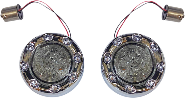 Probeam® Bullet Ringz 1156 Rear Turn Signals Chrome, 1, nordicamoto.ro