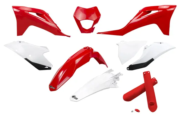 Full Body Replacement Plastic Kit Red, White-0