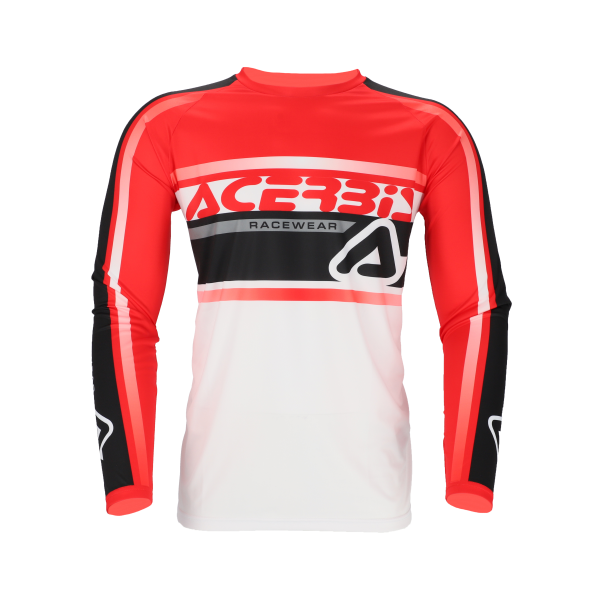 Tricou Acerbis Linear Lugo Alb/Rosu XXXL-3