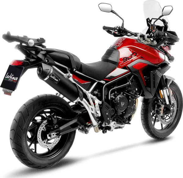 Tobă de eșapament LeoVince LV One Evo Black Edition Slip-On pentru Triumph Tiger 900, 3, nordicamoto.ro