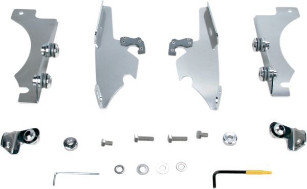 Fats/slim Windshield Trigger-lock Complete Mount Kit Polished, 1, nordicamoto.ro