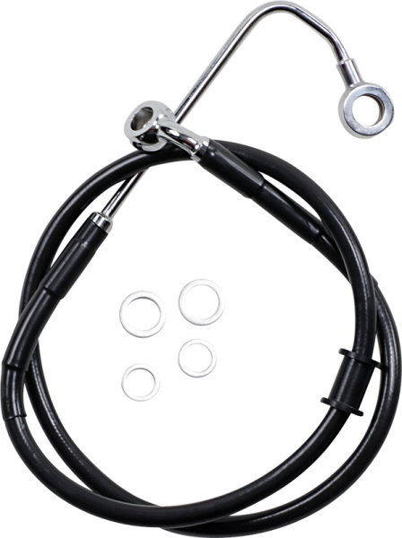 Stainless Steel Brake Line Kit Black, Vinyl Coated, 1, nordicamoto.ro