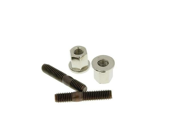 Exhaust Stud Bolts Black, Chrome, 1, nordicamoto.ro