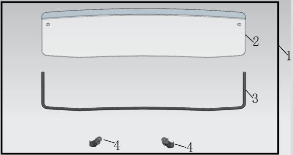 Jumatate parbriz poli CFMOTO UFORCE 1000 / XL-3