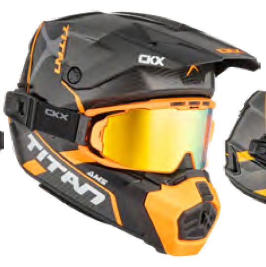 CKX Helmet Titan AMS Conrod Orange Matt + Goggles, M, 1, nordicamoto.ro