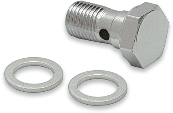 Universal Chrome Steel Banjo Bolt Silver, Chrome, 1, nordicamoto.ro