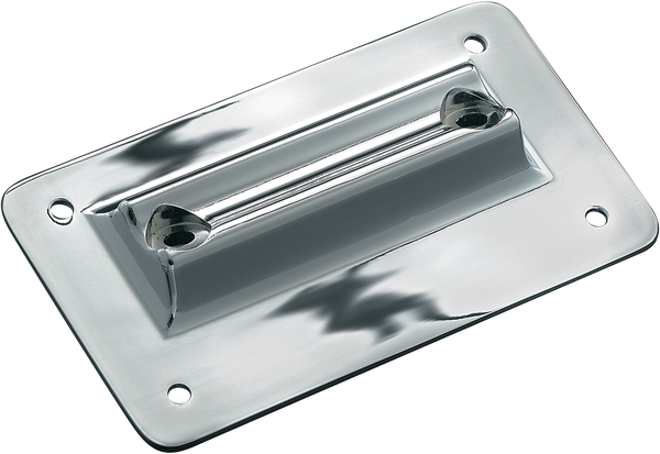 Laydown License Plate Holder Chrome, 1, nordicamoto.ro