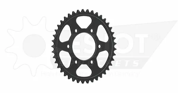 Pinion standard spate 525 negru, 1, nordicamoto.ro
