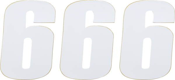 Vinyl Race Numbers White, 1, nordicamoto.ro