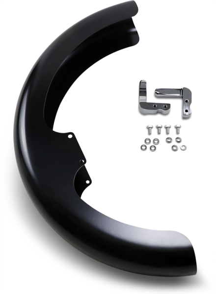 Hugger Front Fender With Mounting Blocks For Softail/dyna Black, 1, nordicamoto.ro