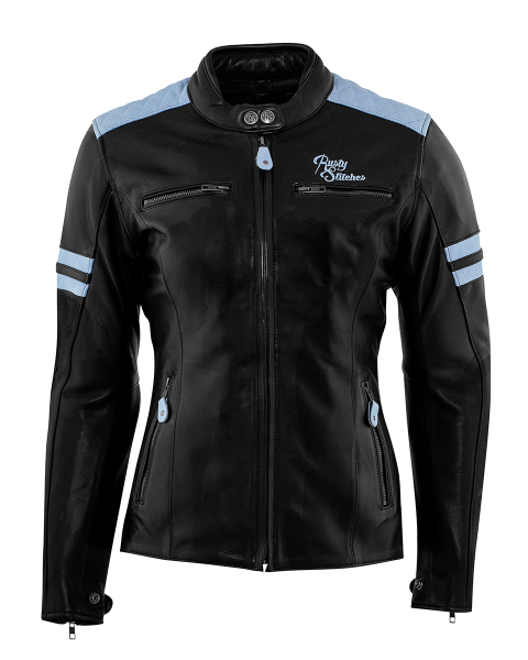 Geacă Piele Damă Rusty Stitches Joyce Black-Baby Blue-1144afcf4e46c56097c714f113dd758e.webp