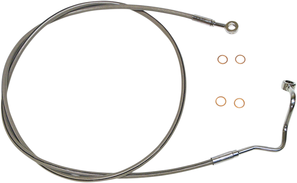 Xr Stainless Upper Brake Line Silver, Polished Oversize [+203 mm (8'')], 2, nordicamoto.ro