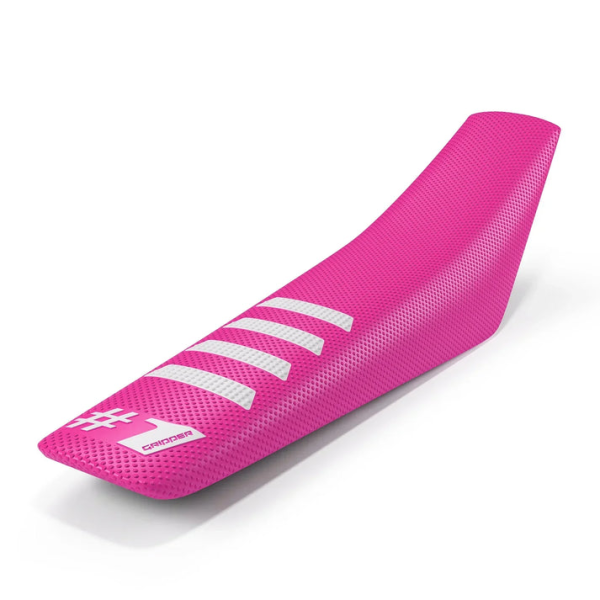 Husă Universală pentru Șa ONEGRIPPER RIBBED Roz/Alb – Enduro & Motocross, 1, nordicamoto.ro