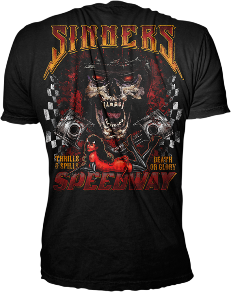 Sinner's Speedway T-shirt Black 4XL, 2, nordicamoto.ro