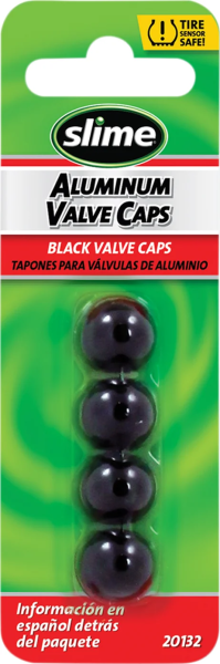 Valve Caps Aluminium Anodized, Black, 1, nordicamoto.ro