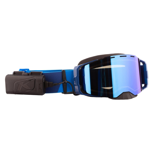 Ochelari cu lentila incalzita Snowmobil Klim Edge eFire Slope Black Light Yellow Tint-4