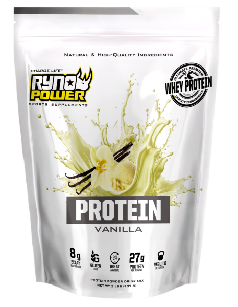 Pudră proteică din zer Ryno Power PROTEIN Premium Whey cu vanilie, 907 g, 20 de porții, 1, nordicamoto.ro