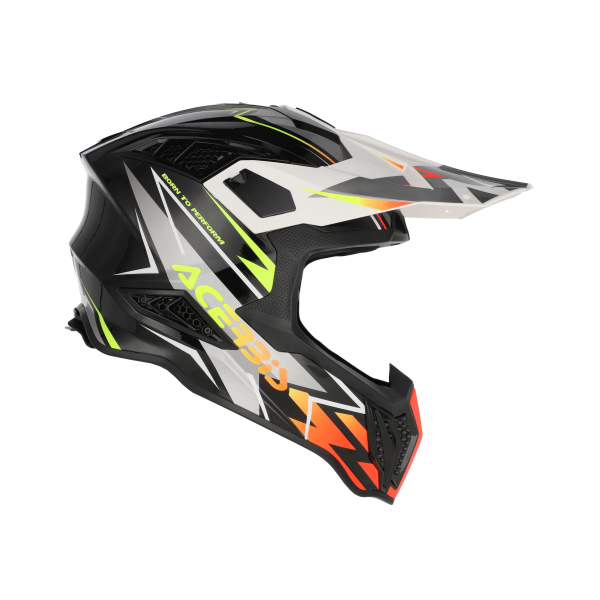 Casca Acerbis Airstrike-X Negru/Portocaliu Fluorescent XXL-10