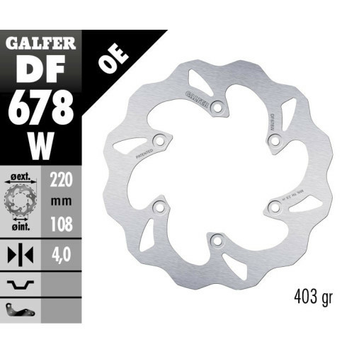 Disc frana spate GAS GAS EC 125/450 Galfer Fixed