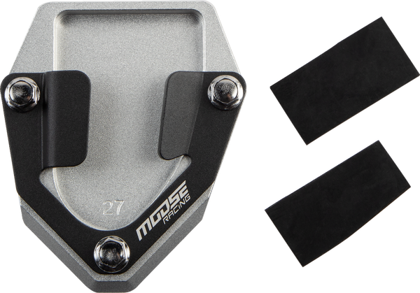 MOOSE RACING Kickstand Pad Extension Black, Chrome 