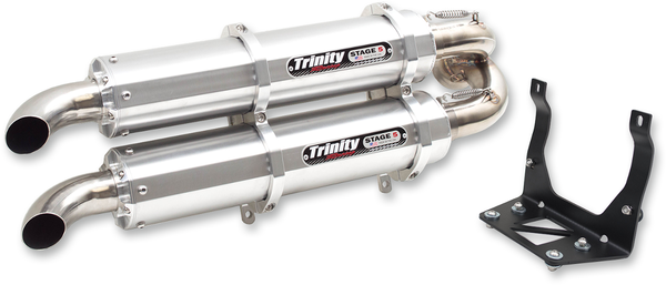 Stage 5 Dual Slip-on Muffler Brushed, 1, nordicamoto.ro