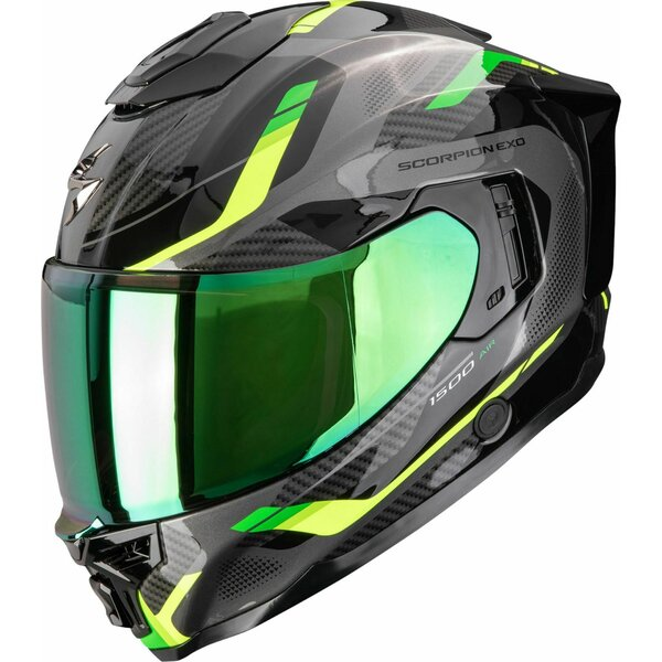 Casca integrala SCORPION EXO-1500 AIR SLEEK XL Negru/Verde, 18, nordicamoto.ro
