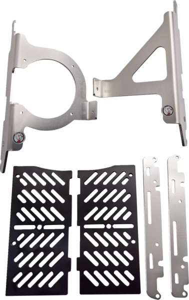 Xtrem Radiator Guards Black, Silver, 2, nordicamoto.ro