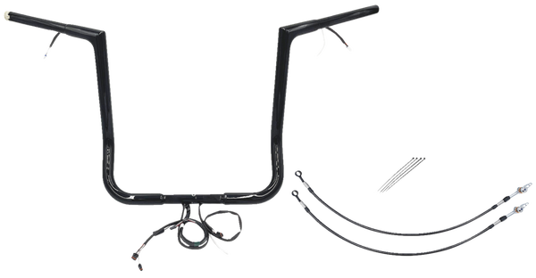 Plug & Play Ez Install 1-1/4(r) Flat Top Handlebar Kit Black, 3, nordicamoto.ro