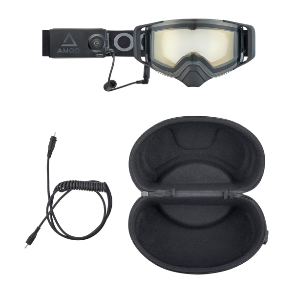 AMOQ Burner goggles Magnetic Dual Lens HEATED, clear-0