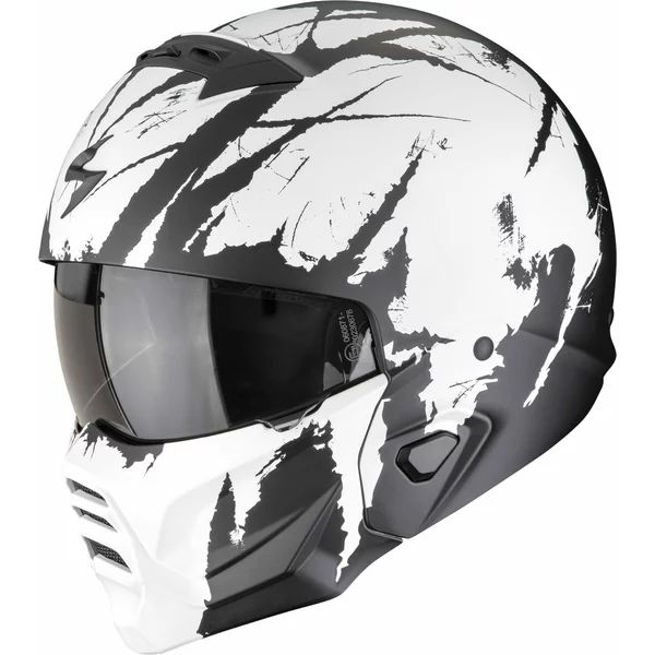 Casca moto SCORPION EXO-COMBAT II MARAUDER L Negru mat/Alb, 1, nordicamoto.ro