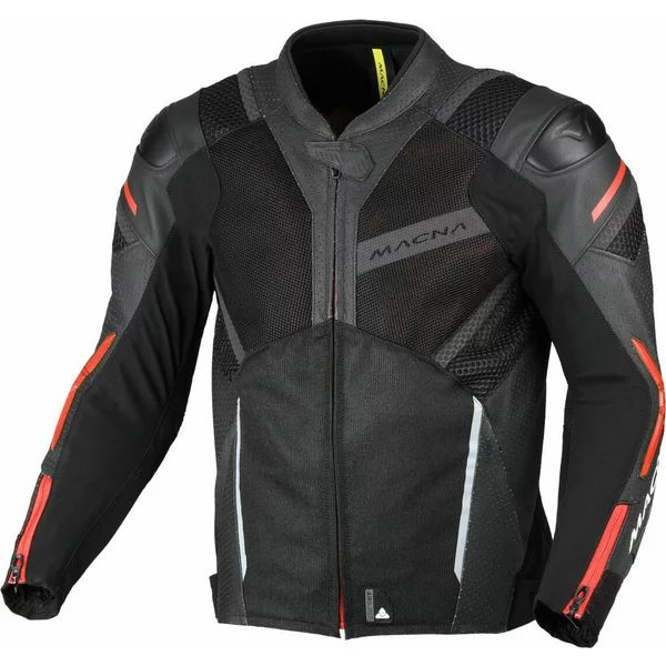 Geaca de vara piele/textil MACNA GALVIC 50 Gri/Negru/Portocaliu, 3, nordicamoto.ro